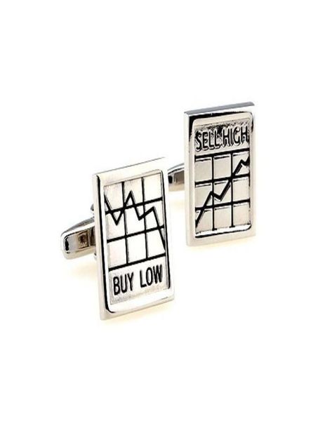 

silver plated buy low sell high curve cufflink wall street stock broker men039s fashion shirt cufflinks french cufflinks w2648814349