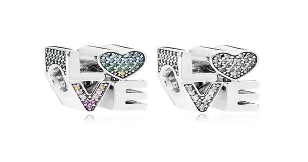

20pcs silver charm bead crystal love charms european beads fit 925 sterling silver bracelet charms jewelry diy making women1996847, Black