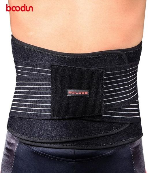 

boodun 8 springs support waist trainer for men elastic breathable gym fitness weight lifting waist training support5348528, Black;gray