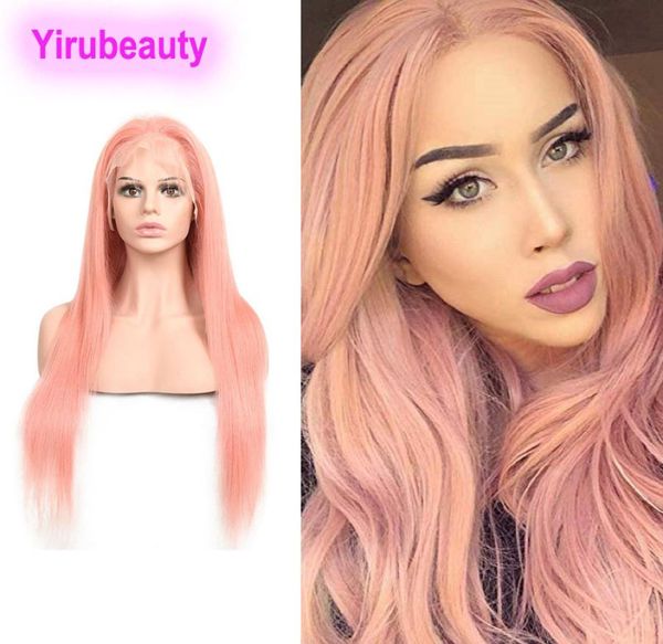 

malaysian human hair 13x4 lace front wigs straight light pink blue red lace front wigs with baby hair pure color 1230inch8644745, Black;brown