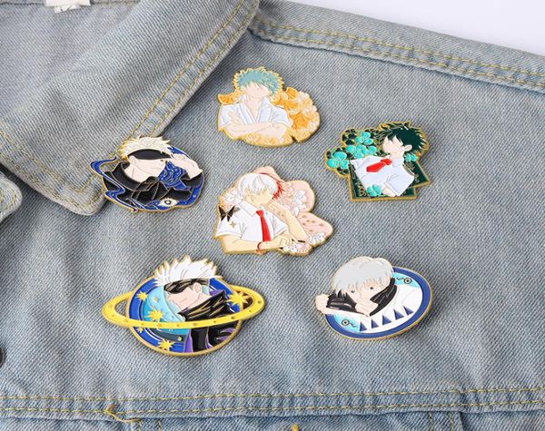 

cartoons brooches badges woman enamel lapel pins for backpack fashion avatar hijab pins decorative jewelry for clothes3068613, Blue