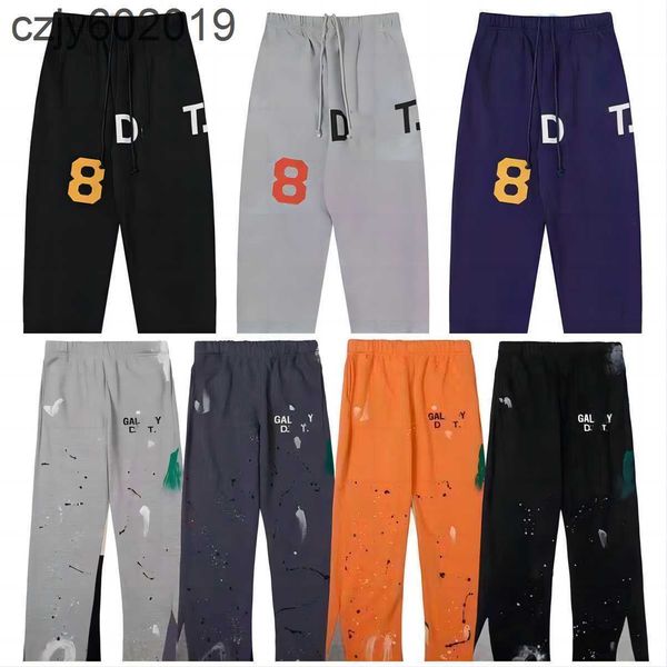 

mens jeans mens galleryes dept jeans pants galleryes dept sweatpants speckled letter print mens womens couple loose versatile casual pants s, Blue