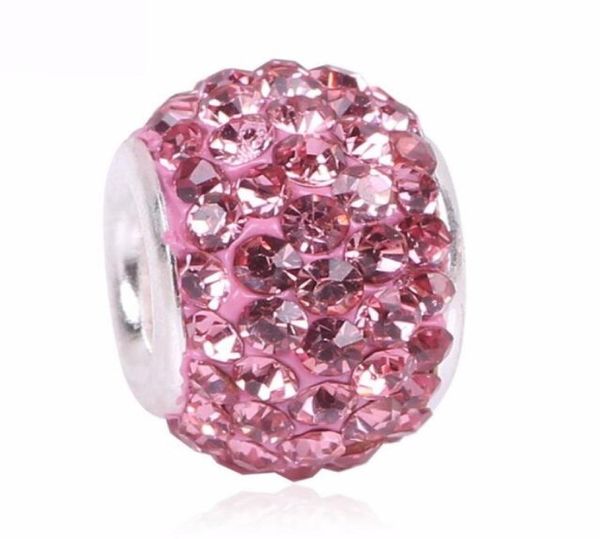 

fashion charm beads pink silver color bead fit original bracelet women jewelry diy making gift luxury women jewelry3225428, Crystal