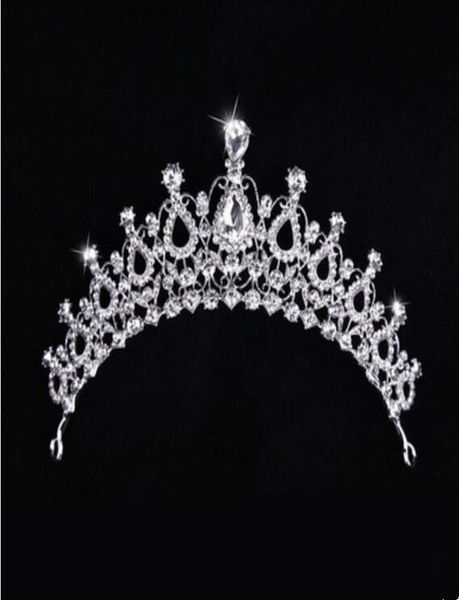 

2019 whole bridal accessories korean premium alloy faux pearl crystal luxurious brides crown ornaments headpieces wedding deco7101657, Silver