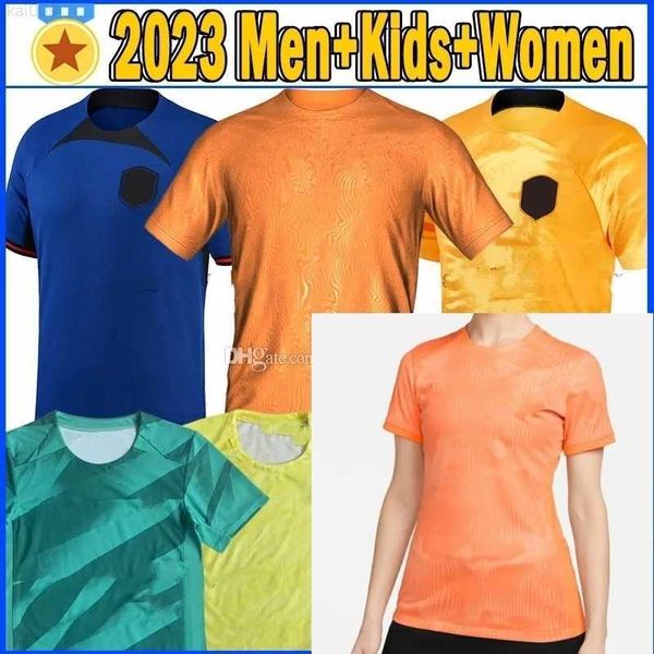 

netherland 2023 22 home away soccer jersey 25 xavi simons 12 noa lang 24 kenneth taylor 26 jeremie frimpong 16 tyrell malacia 13 justin bijl, Black;yellow