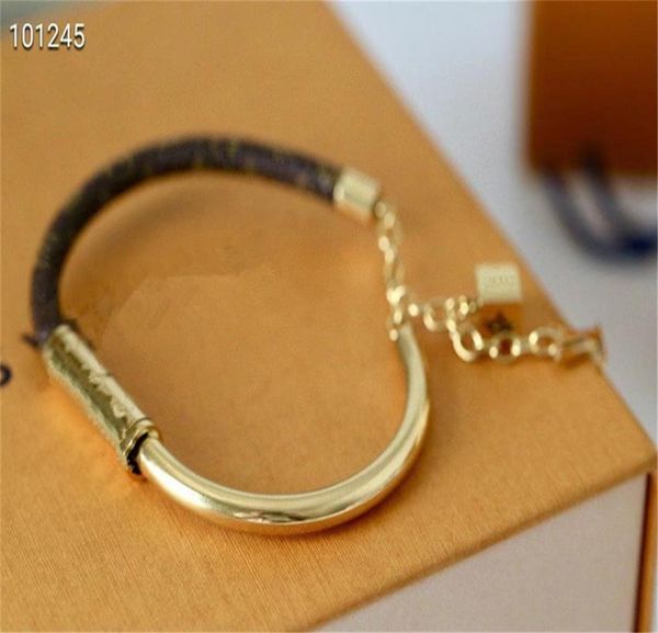 

whole stainless steel letter flower bracelets silver rose gold bangles women men bracelet classic jewelry with box set4905346, Golden;silver