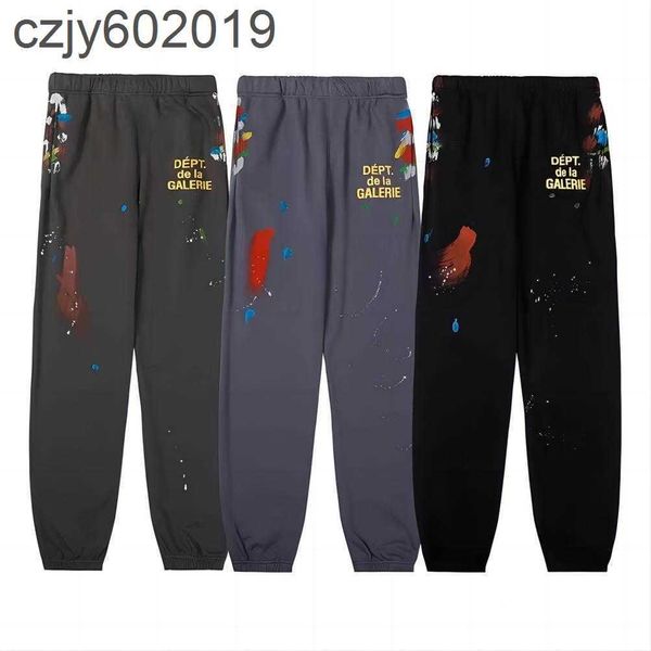 

men's jeans mens galleryes dept jeans pants galleryes dept sweatpants speckled letter print men's women's couple loose versat, Blue