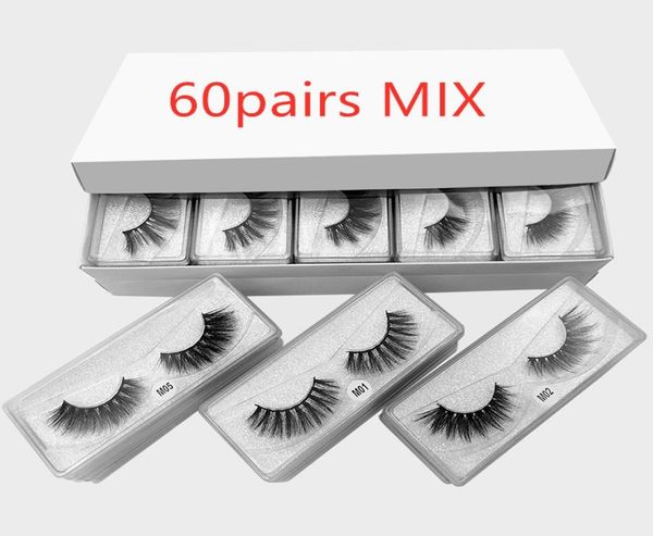 

10 styles 3d mink false eyelash 3d false eyelash natural long makeup lash extension in bulk with silver background ship by dh7724632
