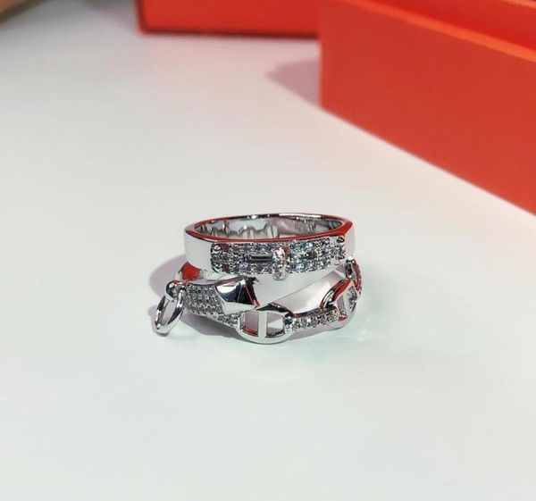 

luxurious classic for women letter round simple jewelry ring set france quality golden superior quality h multistorey rings2809121, Silver