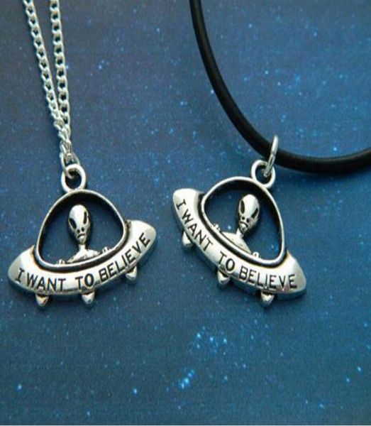 

fashion jewelry alien ufo spaceship flying saucer space mars weird charms pendant necklace jewelry collar gift a2803576368, Silver