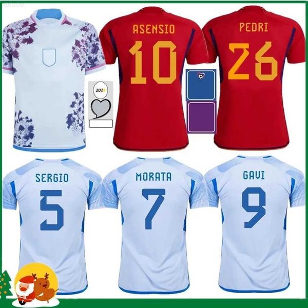 

spain 2023 22 home away soccer jersey 24 aymeric laporte 20 dani carvajal 8 koke 25 ansu fati 6 marcos llorente 4 pau torres 22 pablo sarabi, Black;yellow