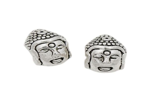 

alloy buddha head shakyamuni buddhism big hole beads 45pcslot 10x14mm tibetan silver l1326 charms fit european alloy bracelet7709756, Black