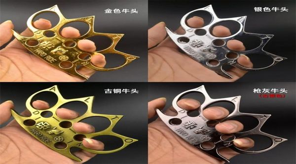 

ox head thickening knuckle protective gear four finger legitimate self defense knuckles ring gold sliver 6kg q25470673
