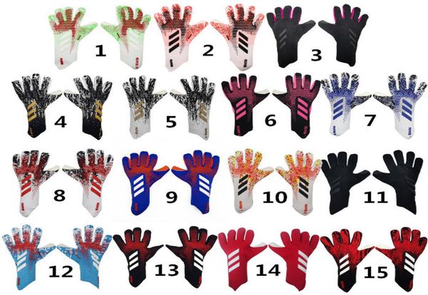

professional 2020 child football goalkeeper gloves thickness latex soccer goalie gloves5656225, Black