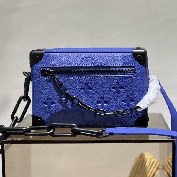 

designer bag mens and womens mini leather box bag fashion portable tote bag printed embossed shoulder bag #44735