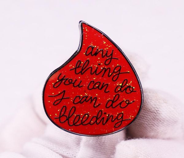 

anything you can do i can do bleeding feminist enamel pins creative metal cartoon brooch women fashion jewelry gifts lapel badge9725047, Blue