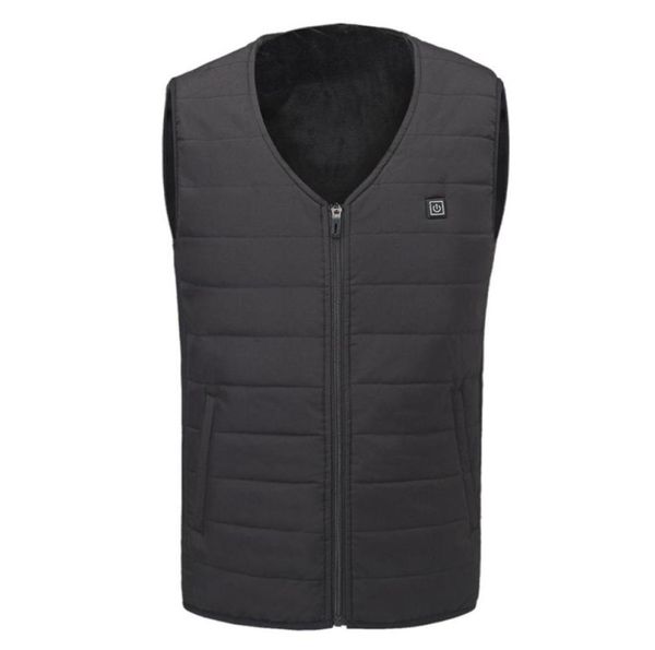 

electric heating vest usb security intelligent thermostat constant temperature winter warm vest body makeup drop7193541, Gray;blue