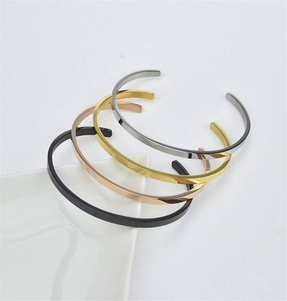 

2019 selling blank stainless steel silvergoldrosegoldblack bangle lovers bracelet bangle for valentine039s day gift3990904, Black