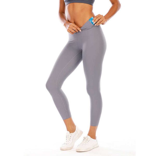 

leggings ll push-up high women waist fitness yoga soft pants elastic hip lift t-shaped sports running training lady 28 colors 14, Gray