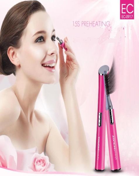 

electric eyelash curler heated 15s pen style mini portable long lasting curler lashes makeup tools roller lash easy to control4163525