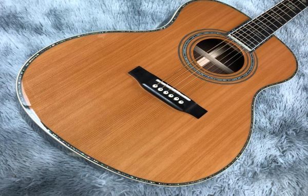 

41inch solid wood spruce om45 series rosewood back side acoustic guitar9687372