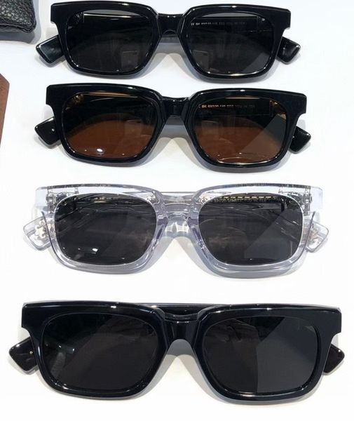 

brand men polarized sunglasses designer women sunglasses thick square frame eyeglasses mens gray/brown lens eyewear personality sun glasses, White;black