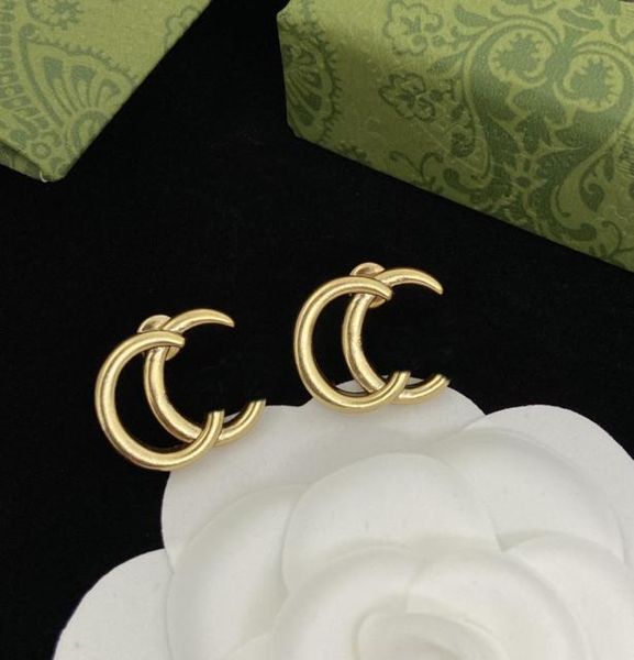 

brand designer stud earrings classic style g letter fashion simple women039s jewelry 1724535, Golden;silver