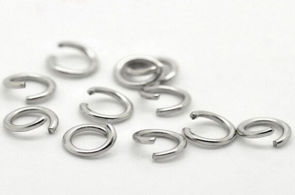 

1000pcsbags whole thin 035mm size jump ring stainless steel split rings diy jewelry findings9277106, Silver