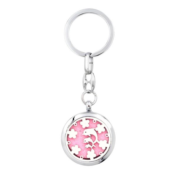 

lovely dolphin baseball key ring perfume aromatherapy essential diffuser locket key chain alloy 30mm hollow locket keychain with 53917008, Slivery;golden