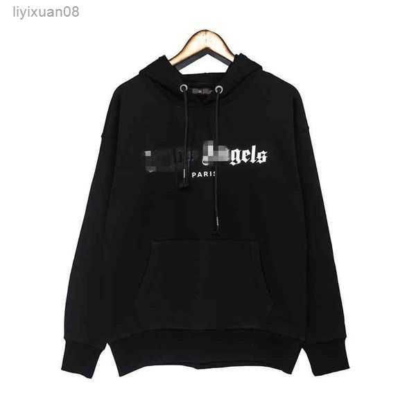 

palm angels quility hoodies designer of luxury hoodie brand palms angels angel hoody pa clothing spray letter long sleeve spring summer tide, Black