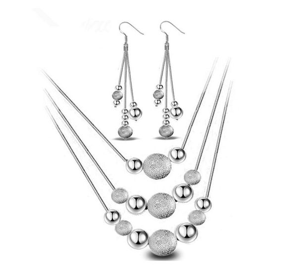 

whole er romantic 925 italy necklace girlfriend italian jewelry silver plated multi balls neckless women cute choker neclace s1400893, Golden;silver