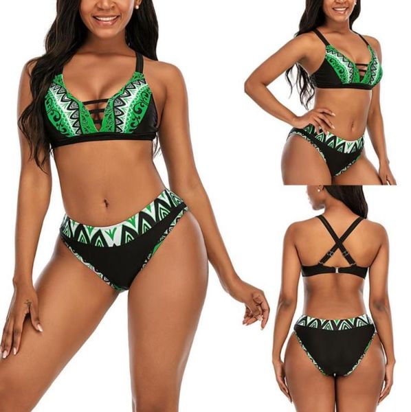 

women039s swimwear print hollowed out split joint swimwears women 2021 lace up bikini push swimsuit xxxl plus size bathing6187665588, White;black
