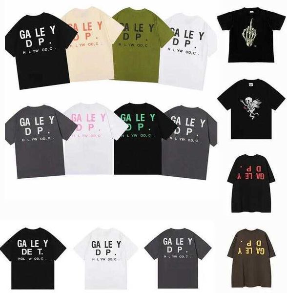 

galleries tee depts t shirts designer mens women summer fashion letter print cottons loose casual luxurys street short sleeve clothes size, White;black