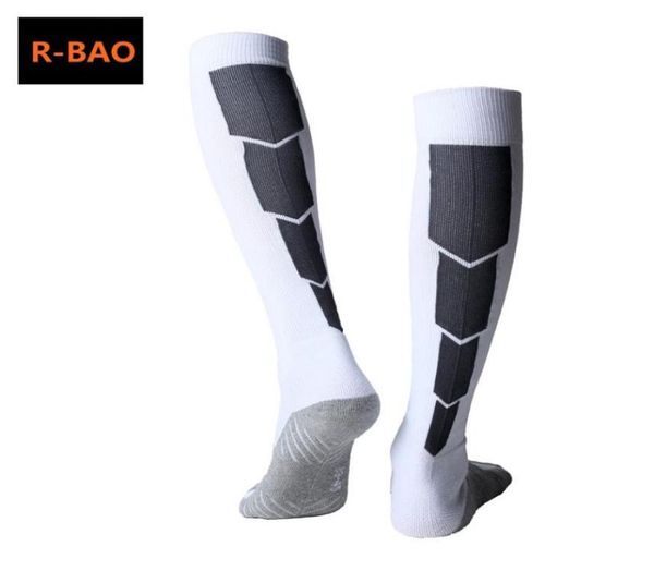 

rbao long soccer socks men cotton nonslip sport football ankle leg pink socks shin guard compression protector for men 7 colors6810072, Black