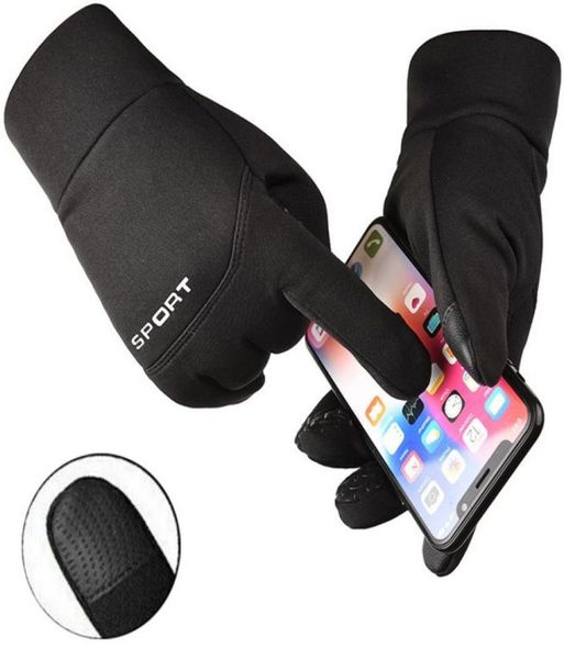 

mens liner gloves thermal walking sports running touch screen gloves4754655, Black