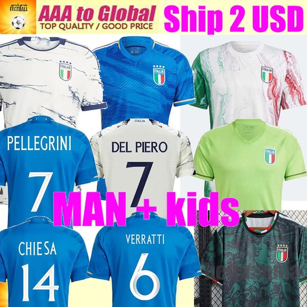 

23/24 italia chiesa soccer jerseys 2023 italys 125th raspadori verratti barella donnarumma shirt totti lorenzo politano zaniolo miretti foot, Black;yellow
