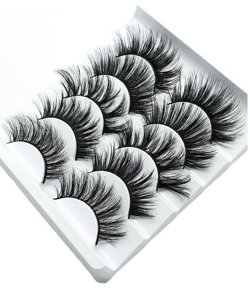 

new 5pairs faux 3d mink eyelashes false eyelashes natural thick long eye lashes eyelash extension wispy makeup beauty tools3560234