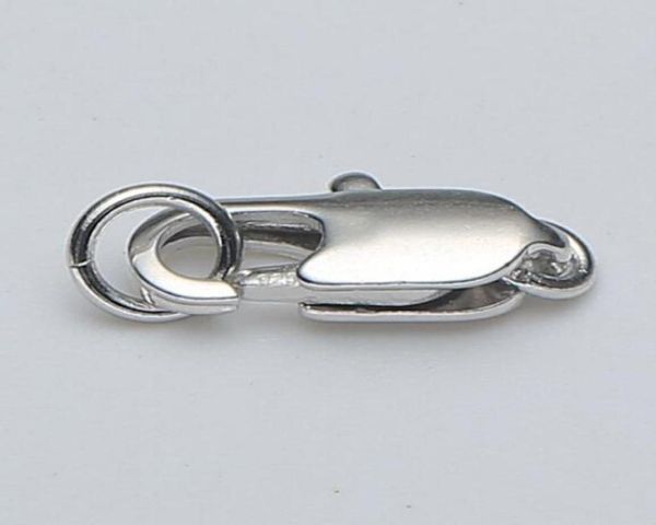 

lobster claw clasps with ring real jewelry part 925 sterling silver clutch for necklace 8mm 10mm 12mm 14mm 10pcslot drop 4057559