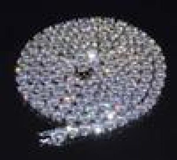 

men039s tennis chain hip hop jewelry 5mm cubic zircon sliver copper material cz necklace link 18inch 20inch 24inch 30inch2546608, Black