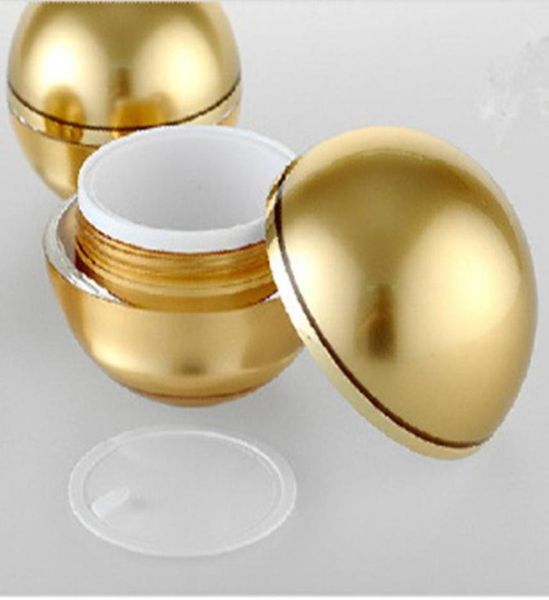 

15pclot 15g 30g 50g spherical acrylic cream bottle ball type jar manufacturers golden color cosmetic pot5481634
