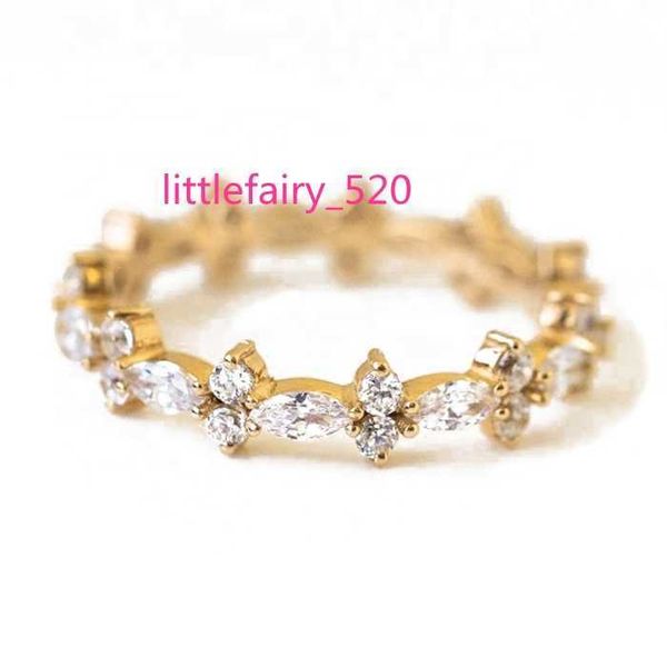 

band rings gemnel 925 sterling silver 18k gold plated zircon marquise geometric adjustable ring for women