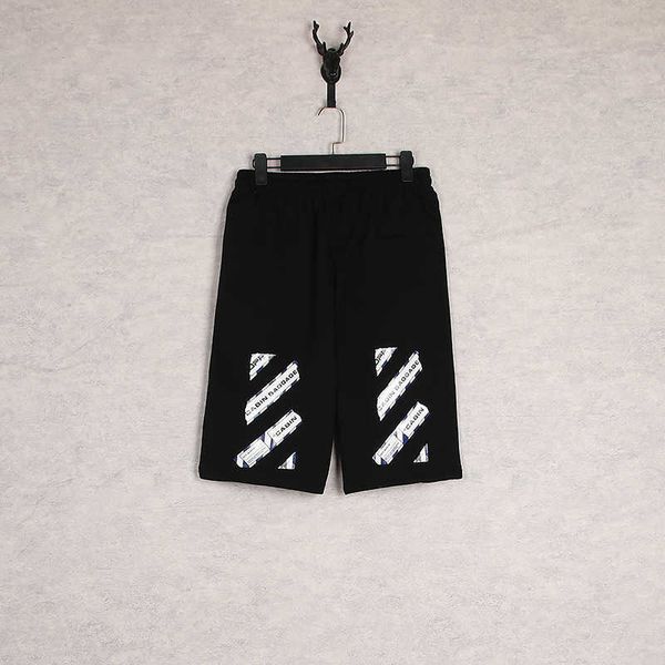 

airport tape shorts men's summer casual pants beach pants, White;black