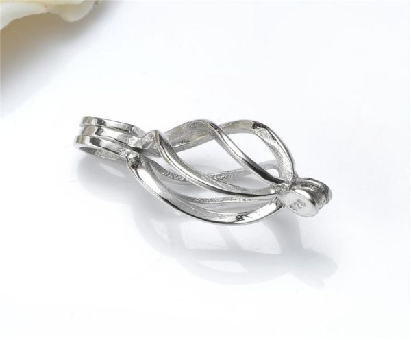 

hopearl jewelry 925 sterling silver helix charms pendant er cage for pearl and gems 3 pieces7723815, Bronze;silver