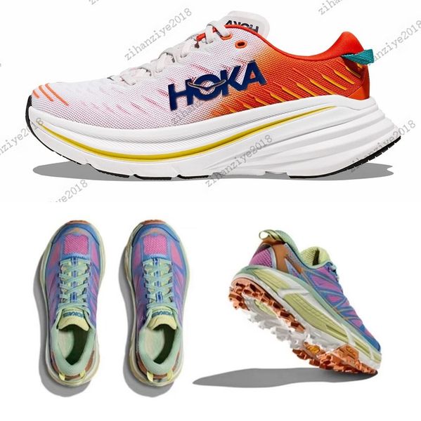 

hoka one one mafate speed 2 rocket outdoor shoes og bondi x plus l sports sneakers beige white climbing shoe green blue yellow red orange cl, White;red