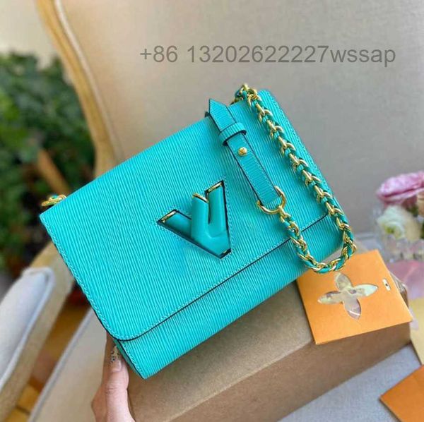 

2023 designer bags genuine leather lock flap handbag black twist shoulder bag lady crossbody luxury totes