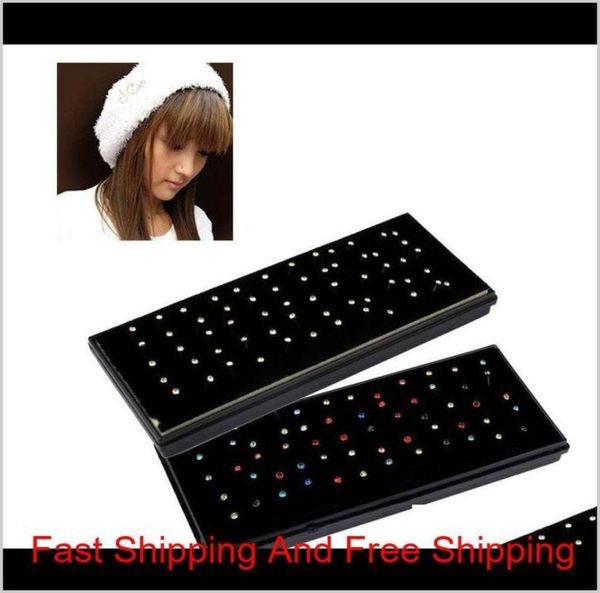 

packed europe 18mm 316l medical titanium steel diamond fake nose stud ring body piercing jewelry whole c84oh old8v2787476, Silver