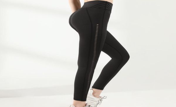 

legging -border hip fitness pants womens new high waist professional yoga pants internet sports high elastic mesh tights lu9171284, Black;white