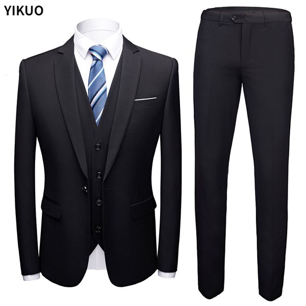 

men s suits blazers men wedding 2 pieces suit 3 set full luxury coat pants design latest vest business slim fit jacket trousers 230715, White;black
