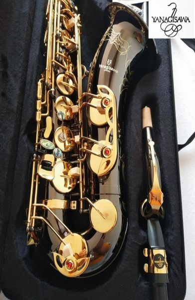 

real picture new tenor yanagisawa w037 bb music instrument saxophone black golden key quality brass pearl buttons4565312