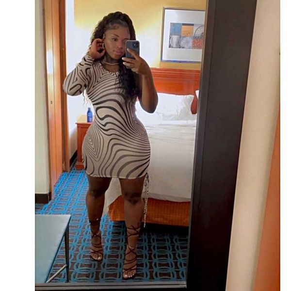 

summer new fashion women's dress zebra print tight fit, White